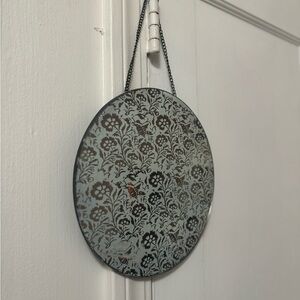Floral + Hummingbird Patterned Mirror